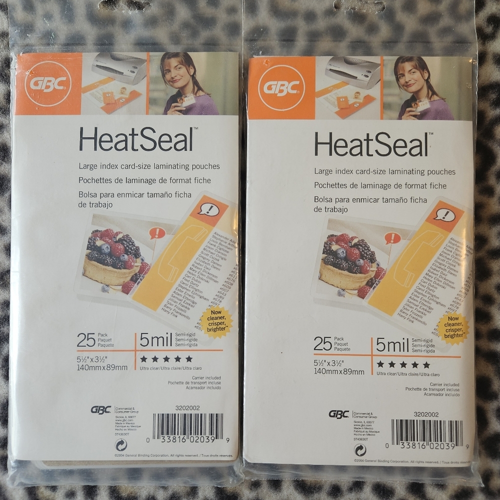 GBC Ultra Clear Thermal Laminating Pouches Large Index Card Size, 5 mil, 25 Pack